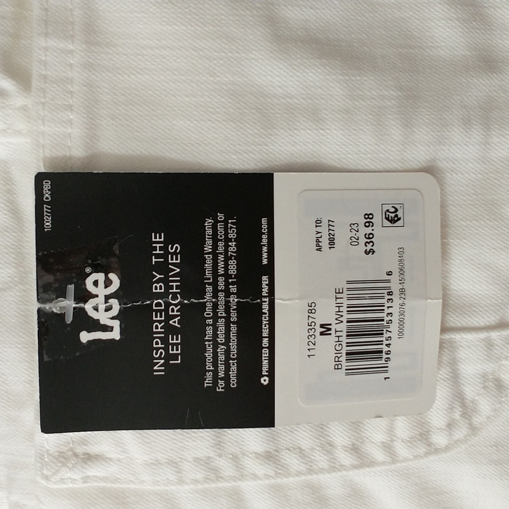 Lee Ladies cover all shorts  size medium and size extra small  white NWT - Picture 2 of 13